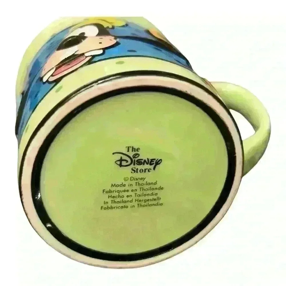 Goofy Disney Ceramic Cup - Green and Blue with Dots LIKE NEW - Picture 4 of 5